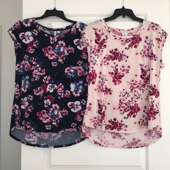EUC Set of 2 Elle Floral Tops - Picture 1 of 7